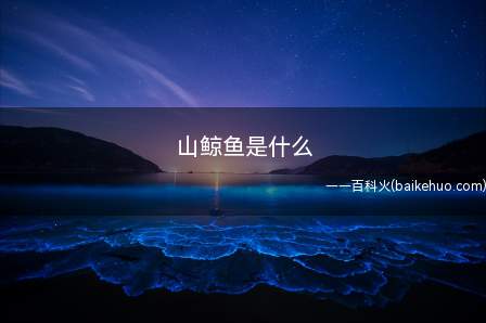 山鲸鱼是什么(山鲸的意思是,并不是鲸鱼的肉,肉指的是猪肉)