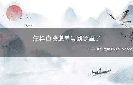 怎样查快递单号到哪里了(快递单号查位置的方法如下)