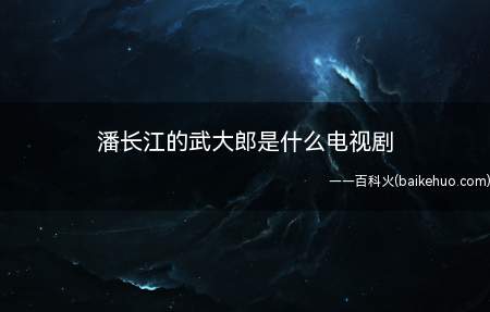 潘长江的武大郎是什么电视剧