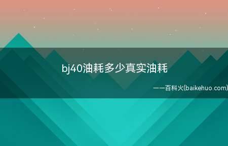 bj40油耗多少真实油耗(北京BJ40动力最强的则是一款2)