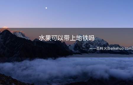 水果可以带上地铁吗(对轨道交通不文明乘车行为记录个人信用不良信息的实施意见)