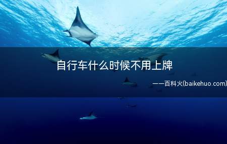 自行车什么时候不用上牌（偷车贼可以轻松地将钢印换掉,警察由于精力有限等原因）