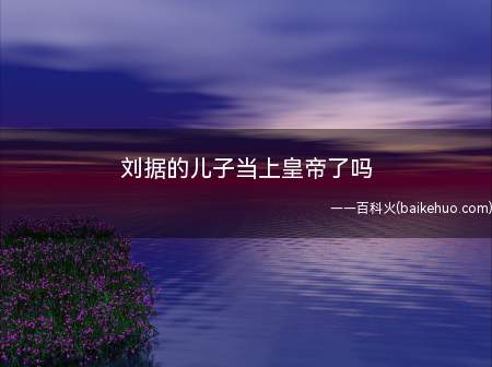 刘据的儿子当上皇帝了吗(刘据和他的儿子一同死的,都没有当过皇帝)