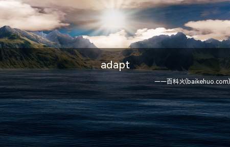 adapt(adaptto意思是适应(新情况))