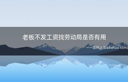 老板不发工资找劳动局是否有用（老板不发工资找劳动局是有用的）
