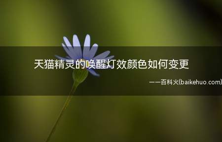 天猫精灵的唤醒灯效颜色如何变更