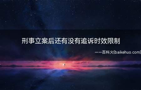 刑事立案后还有没有追诉时效限制(立案前刑法追诉时效有相应规定)