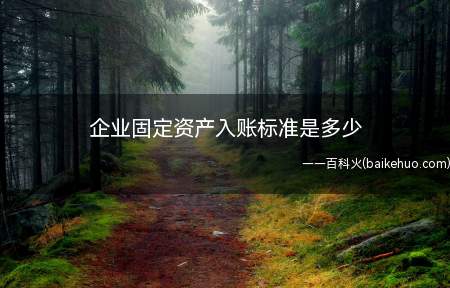 企业固定资产入账标准是多少(企业入账金额标准是多少)
