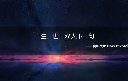 一生一世一双人下一句(一生一代一双人,争教两处销魂)