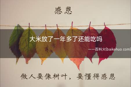 大米放了一年多了还能吃吗(大米放了一年多了不能吃)