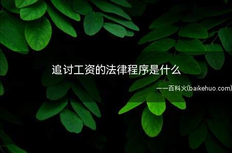 追讨工资的法律程序是什么(公司法定代表人要工资,可以协商支付工资吗)