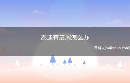 泰迪有皮屑怎么办(泰迪新陈代谢会产生少量皮屑吗)