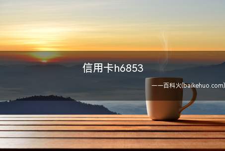 信用卡h6853(工行信用卡账单分期报错)