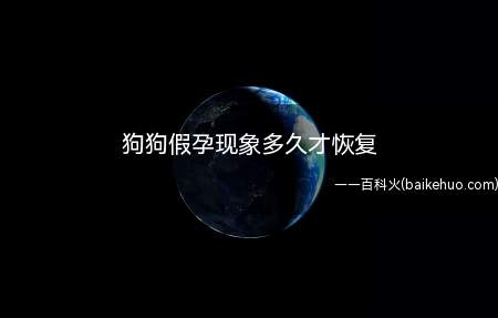 狗狗假孕现象多久才恢复(狗狗假怀孕现象一般在一个月以后就会恢复)