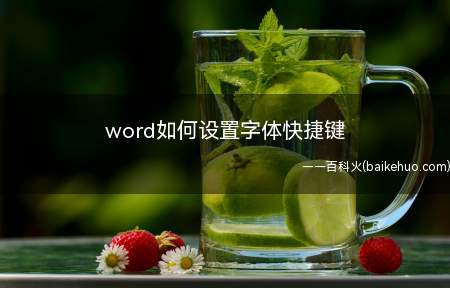 word如何设置字体快捷键