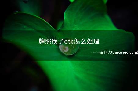 牌照换了etc怎么处理(不同车型的高速通行费费率不一样)