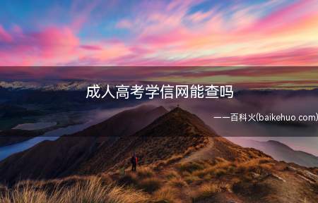 成人高考学信网能查吗(成人高考是属于国民教育系列学历,国家统一考试,列入国家招生计)