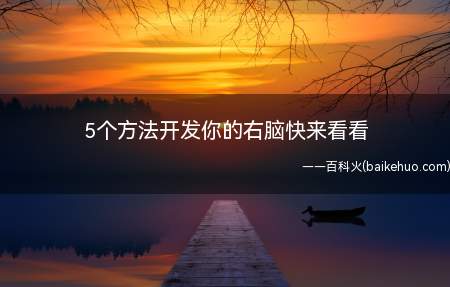 5个方法开发你的右脑快来看看(开发右脑势在必行的五种方式)