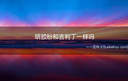 明胶粉和吉利丁一样吗(明胶和鱼胶的区别有哪些)