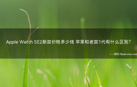 Apple Watch SE2新款价格多少钱 苹果和老款1代有什么区别?