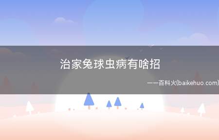 治家兔球虫病有啥招(沸水对兔笼、饲糟、水槽进行冲洗和用双链委胺盐对周围环境消毒)