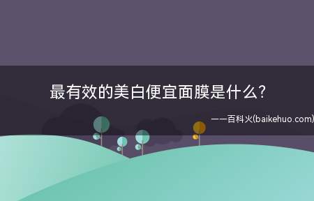 最有效的美白便宜面膜是什么(薏米自制面膜,美白效果不错)