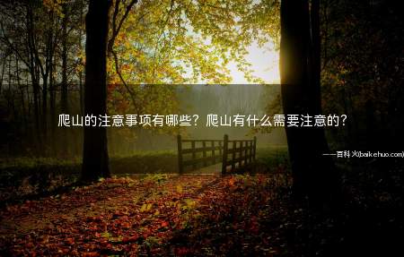 爬山的注意事项有哪些?爬山有什么需要注意的?