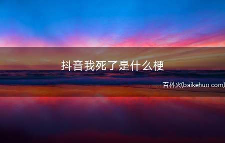 抖音我死了是什么梗（抖音评论谁死了怎么回复:可以回一句“阿伟死了”）