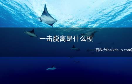 一击脱离是什么梗（一击脱离是什么意思 现代指那些小号喷完就潜水）