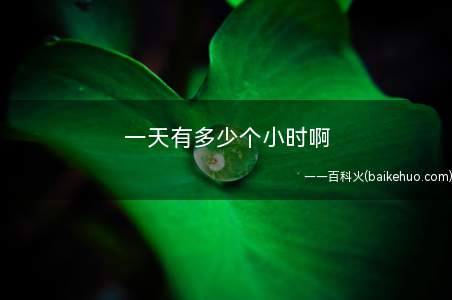 一天有多少个小时啊(计量行星自转一周的时间单位)
