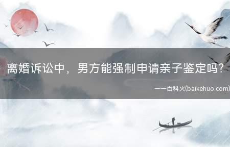 离婚诉讼中,男方能强制申请亲子鉴定吗(男孩出生于吴某不存在亲子关系,男孩应视为吴某亲生)