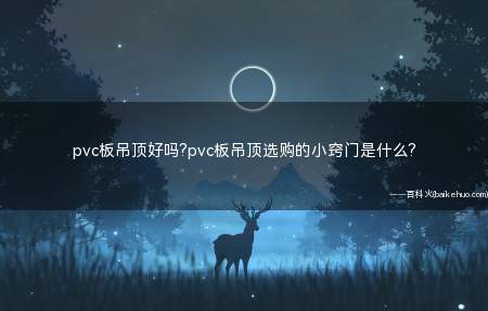 pvc板吊顶好吗pvc板吊顶选购的小窍门是什么(pvc板吊顶选购的小窍门是什么)