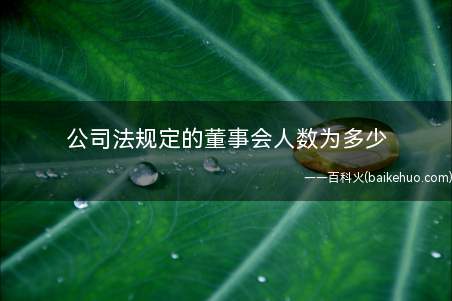公司法规定的董事会人数为多少(法律分别对有限责任公司和股份有限公司的董事人数作出了规定)
