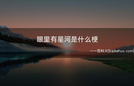 眼里有星河是什么意思