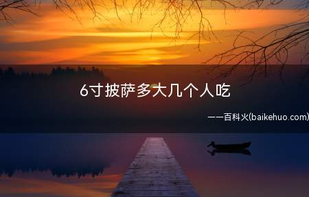 6寸披萨多大几个人吃(区分一种匹萨饼是否正宗)