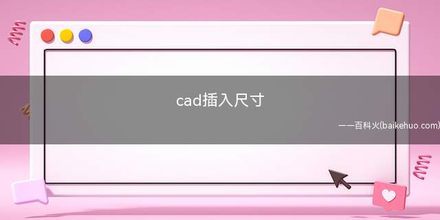 cad插入尺寸
