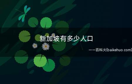 新加坡有多少人口(申请新加坡国立大学本科课程一般要求雅思总分不低于6)