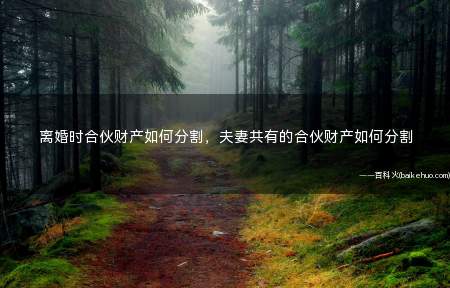 离婚时合伙财产如何分割，夫妻共有的合伙财产如何分割