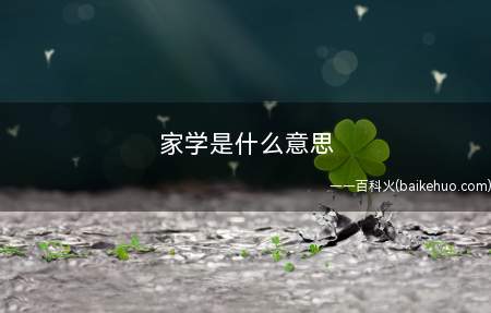 家学是什么意思
