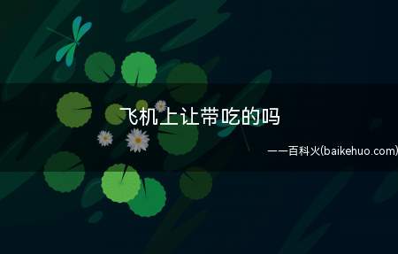 飞机上让带吃的吗(乘飞机前的饮食注意事项)