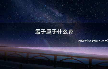 孟子属于什么家