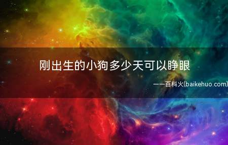 刚出生的小狗多少天可以睁眼