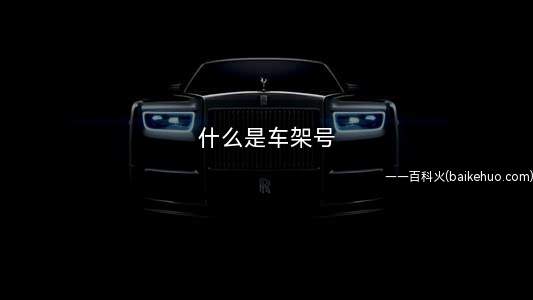 什么是车架号