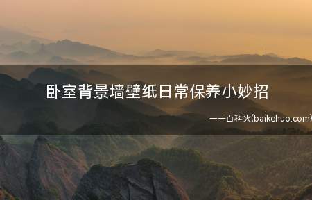 卧室背景墙壁纸日常保养小妙招