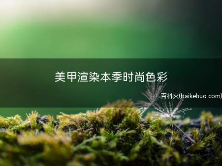 美甲渲染本季时尚色彩