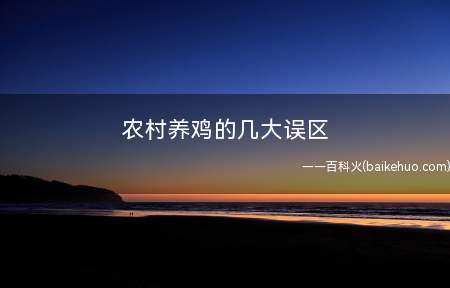 农村养鸡的几大误区