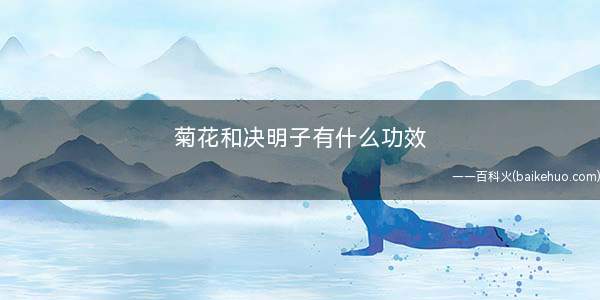 菊花和决明子有什么功效 为什么秋天适合喝菊花决明子茶