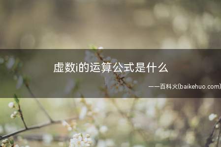 虚数i的运算公式是什么