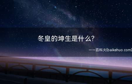 冬皇的坤生是什么?
