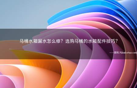 马桶水箱漏水怎么修?选购马桶的水箱配件技巧?